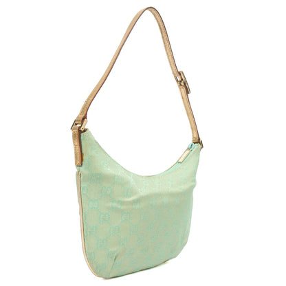 Gucci Shoulder Bag Vintage Shoulder Bag in Green, Fabric — Alternate View 18