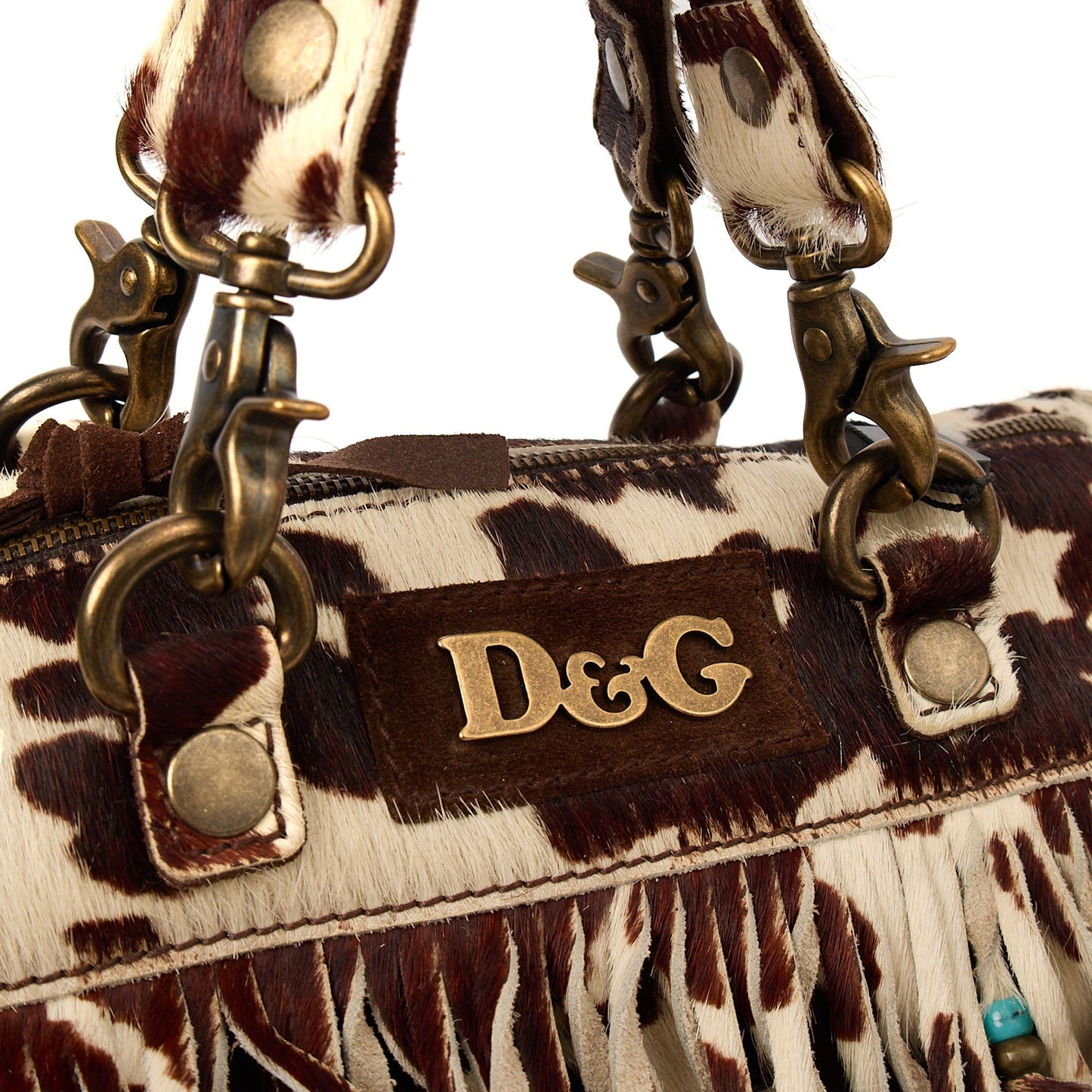 Dolce & Gabbana Shoulder Bag Shoulder Bag in Brown, Fabric — Back View