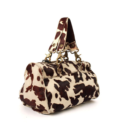 Dolce & Gabbana Shoulder Bag Shoulder Bag in Brown, Fabric — Detail View