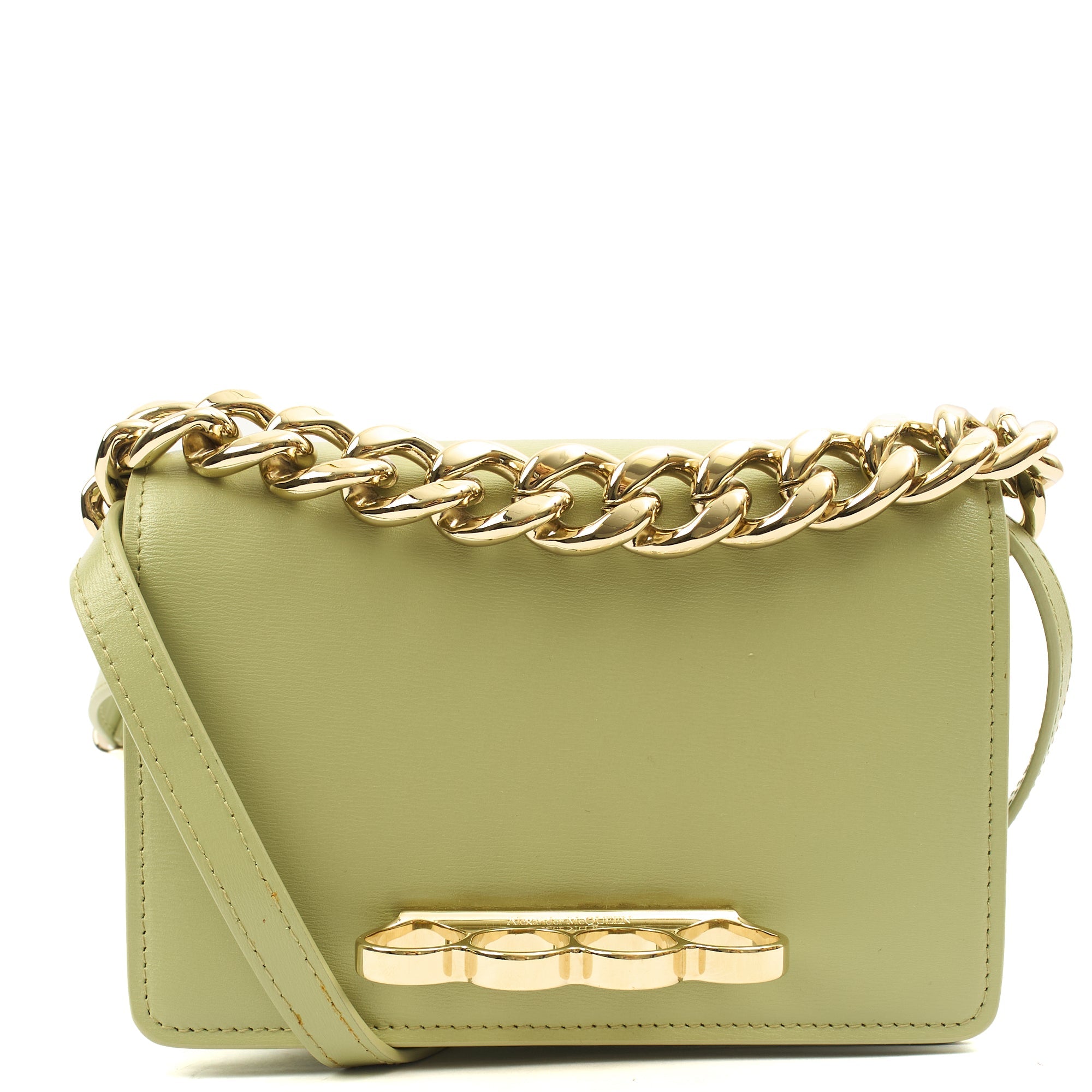 Alexander McQueen Cross Body Knuckle Crossbody in Green, Leather — Alternate View 7