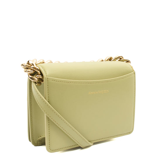 Alexander McQueen Cross Body Knuckle Crossbody in Green, Leather — Side View