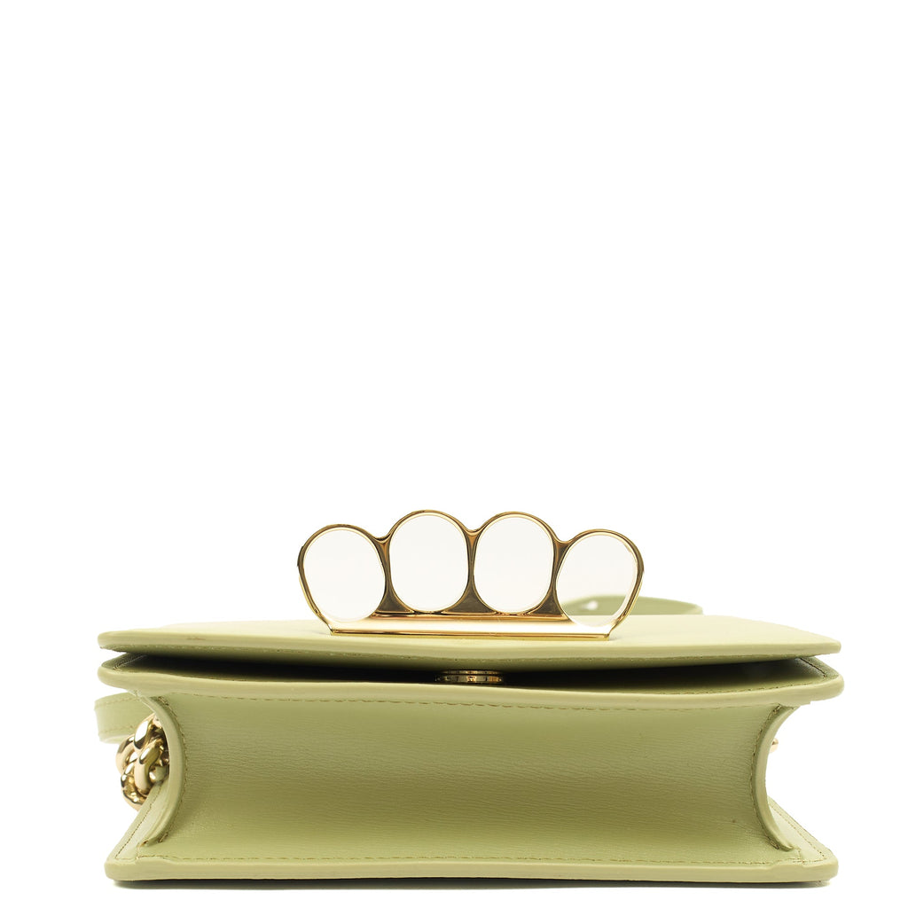 Alexander McQueen Cross Body Knuckle Crossbody in Green, Leather — Top View