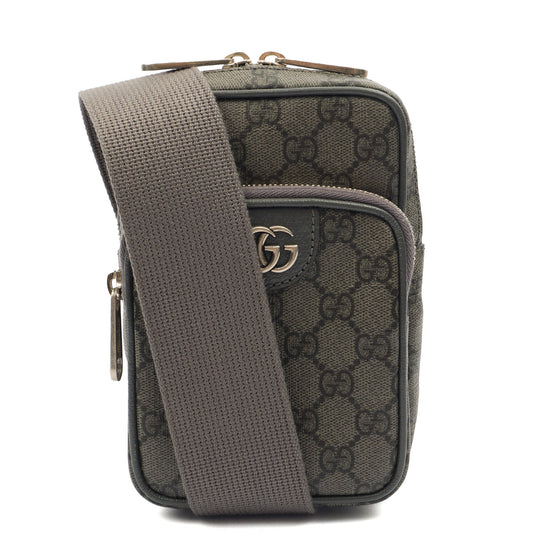 Gucci Cross Body Ophidia Crossbody in Grey, Leather — Front View