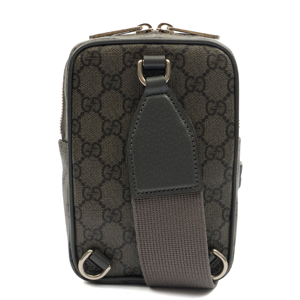 Gucci Cross Body Ophidia Crossbody in Grey, Leather — Back View