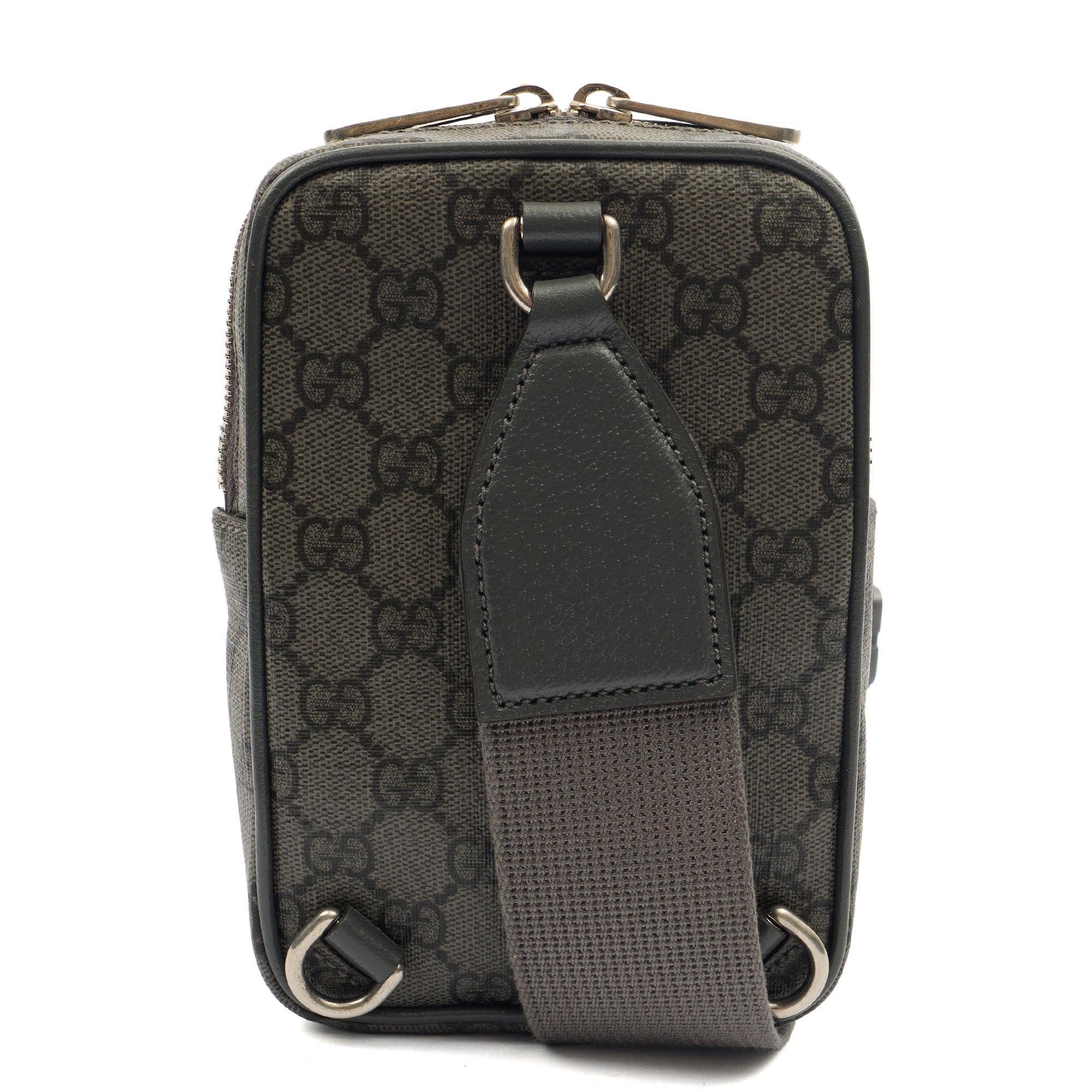 Gucci Cross Body Ophidia Crossbody in Grey, Leather — Back View