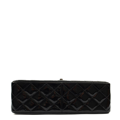 Chanel Shoulder Bag Classic Double Flap - Medium in Black, Patent Leather — Alternate View 13