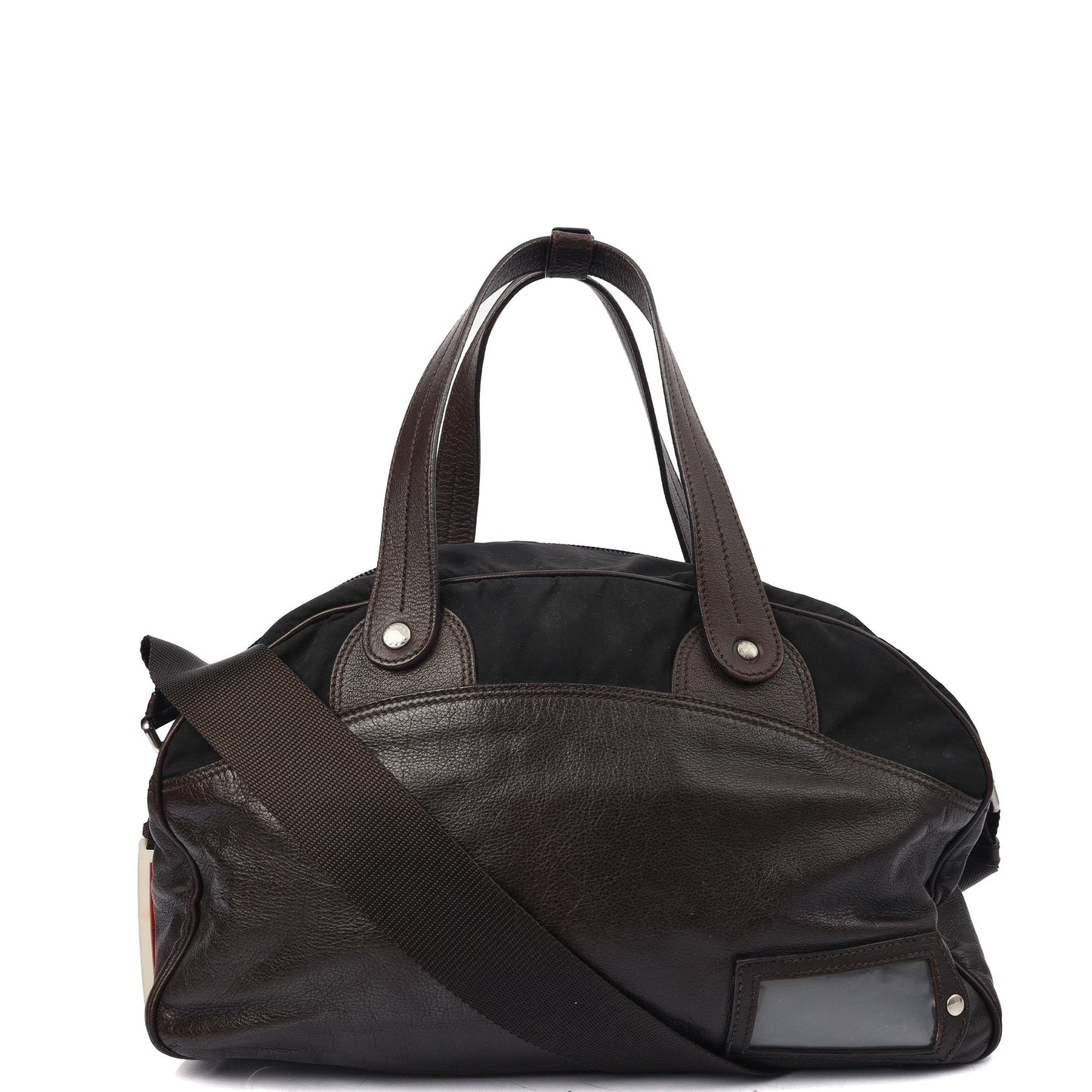 Prada Shoulder Bag Shoulder Bag in Black, Nylon — Back View
