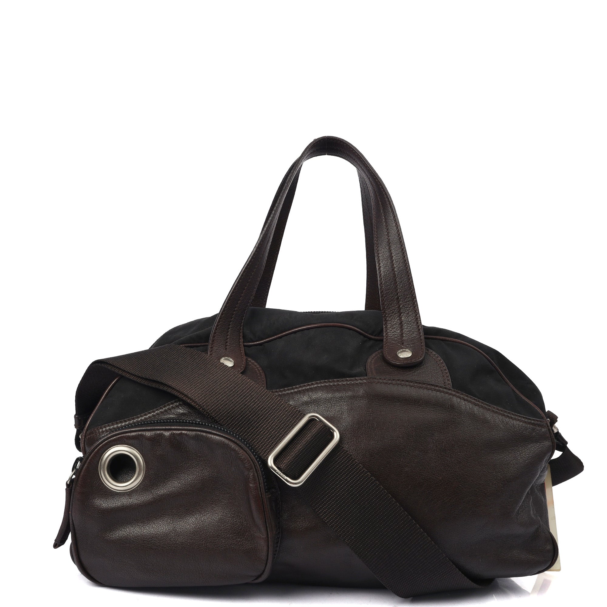 Prada Shoulder Bag Shoulder Bag in Black, Nylon — Front View