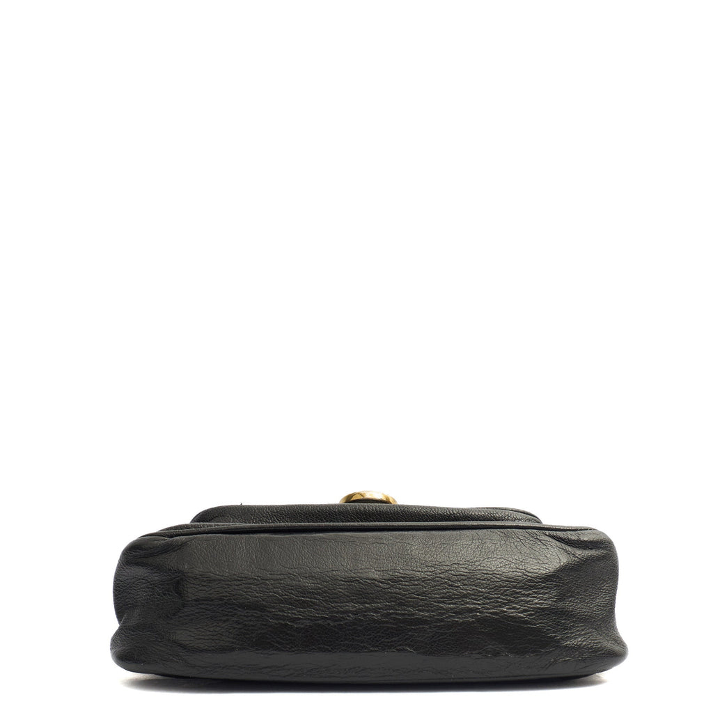 Mulberry Shoulder Bag Vintage Shoulder Bag in Black, Leather — Detail View