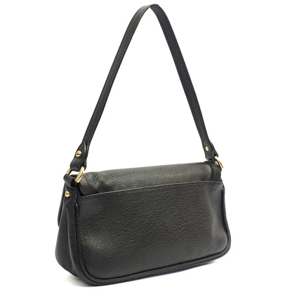Mulberry Shoulder Bag Vintage Shoulder Bag in Black, Leather — Back View