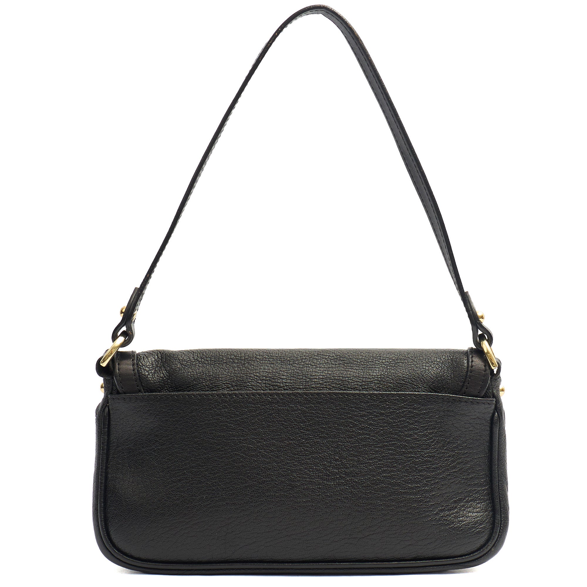 Mulberry Shoulder Bag Vintage Shoulder Bag in Black, Leather — Top View