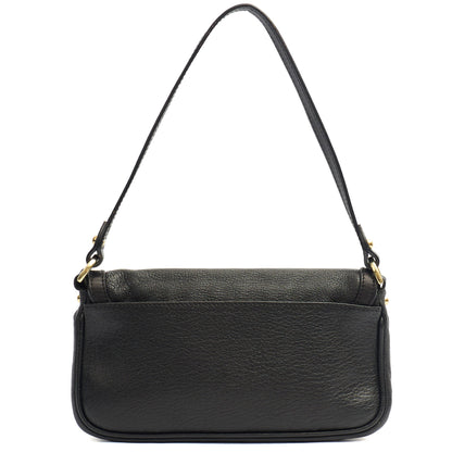 Mulberry Shoulder Bag Vintage Shoulder Bag in Black, Leather — Top View