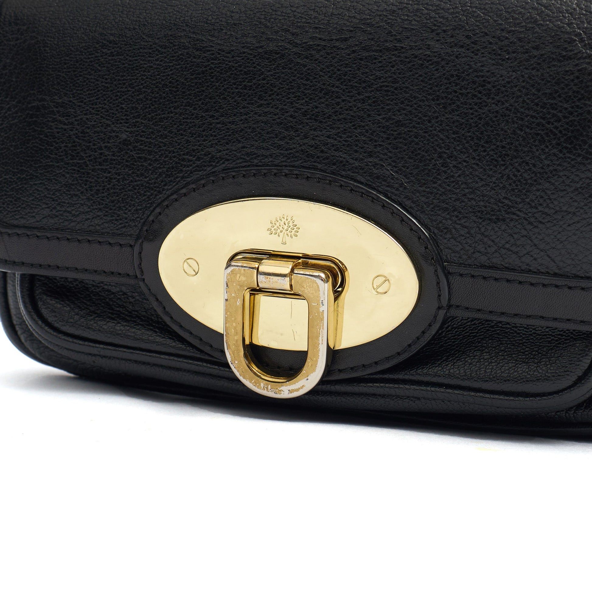 Mulberry Shoulder Bag Vintage Shoulder Bag in Black, Leather — Alternate View 7