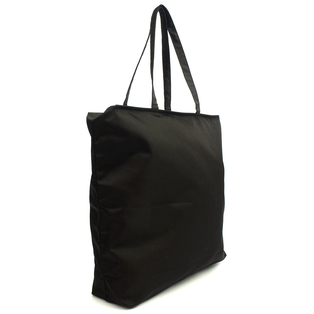 Prada Tote Nylon Tote Bag in Black, Nylon — Side View