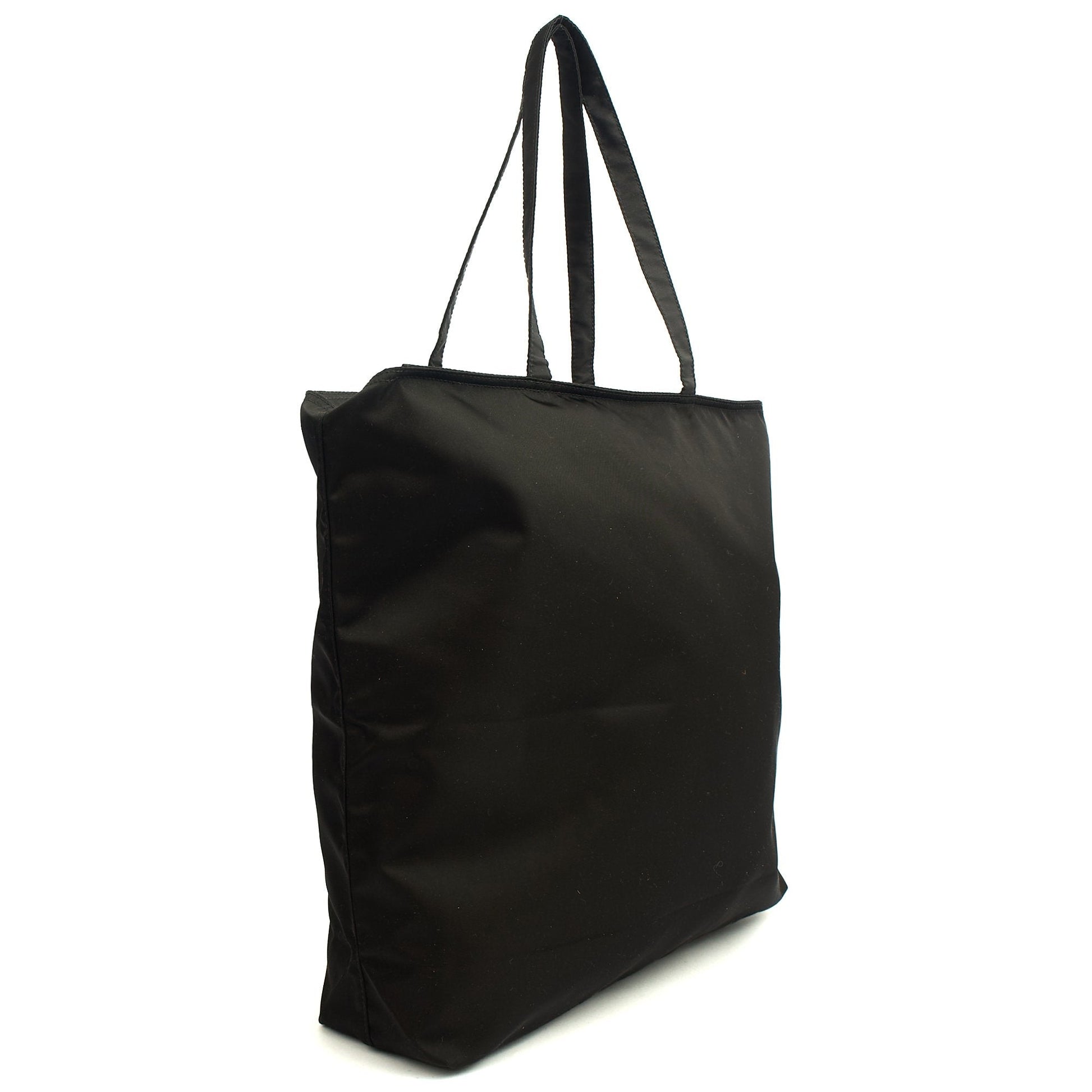 Prada Tote Nylon Tote Bag in Black, Nylon — Side View