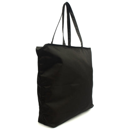 Prada Tote Nylon Tote Bag in Black, Nylon — Side View