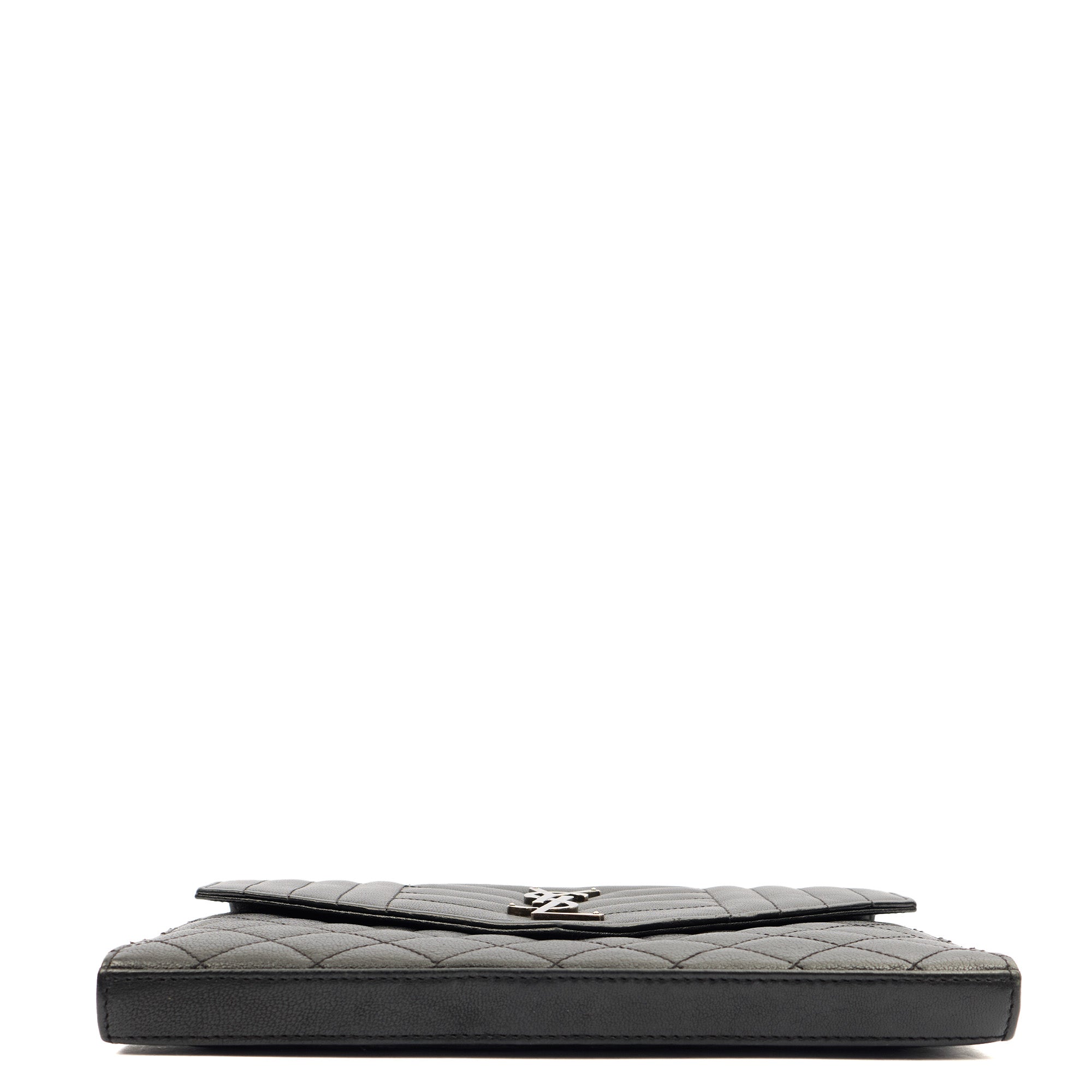 Saint Laurent Cross Body Envelope Shoulder Bag - Small in Black, Leather — Alternate View 10