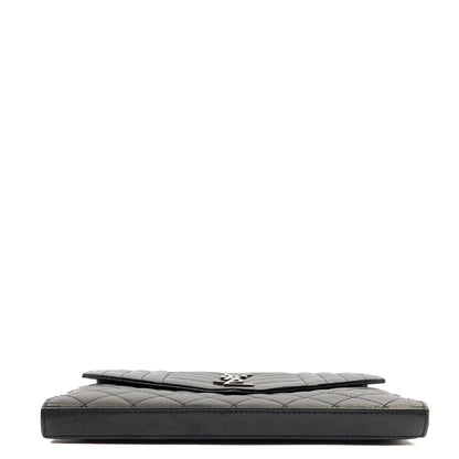 Saint Laurent Cross Body Envelope Shoulder Bag - Small in Black, Leather — Alternate View 10