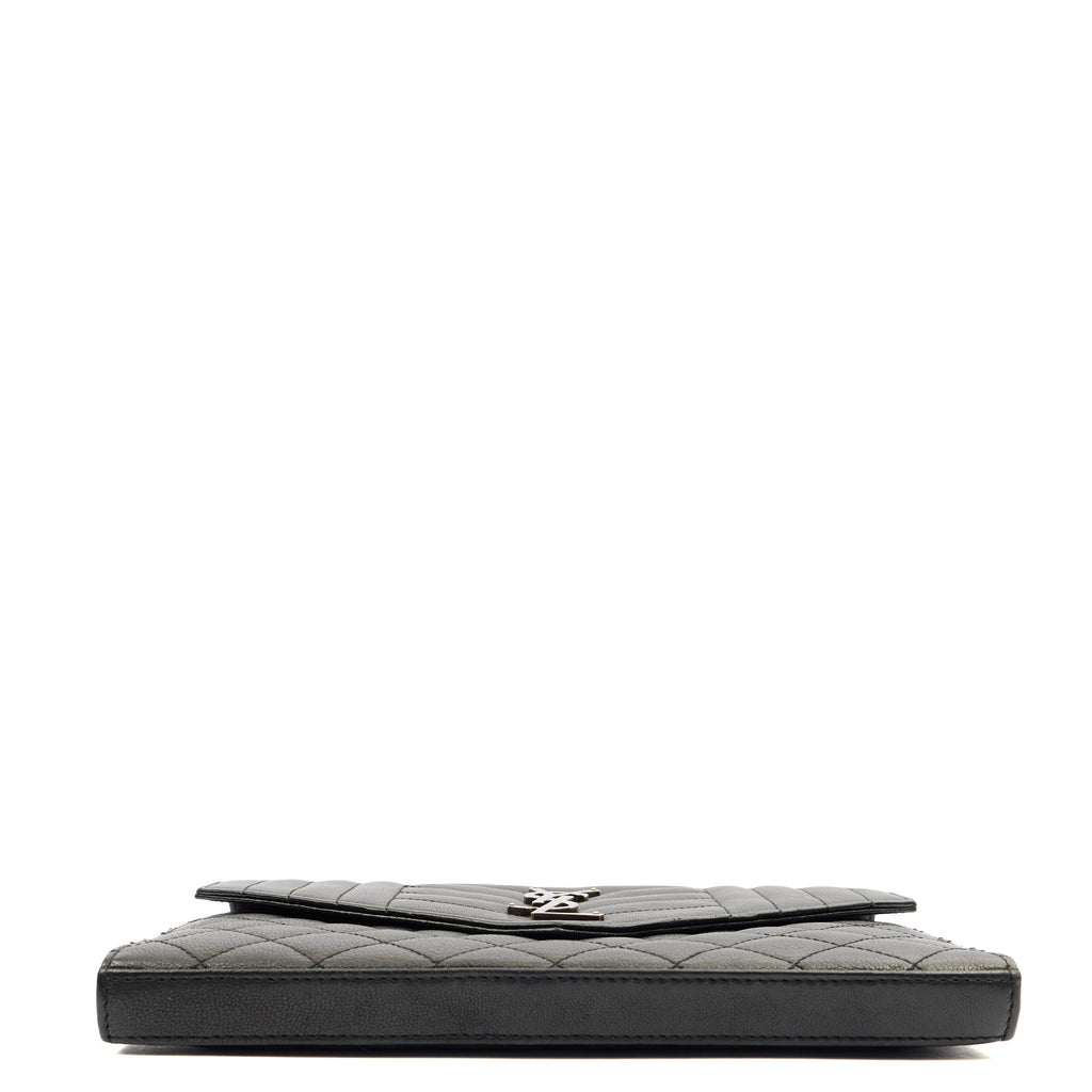 Saint Laurent Cross Body Envelope Shoulder Bag - Small in Black, Leather — Alternate View 16