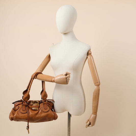 Chloe Shoulder Bag Paddington in Brown, Leather — Side View