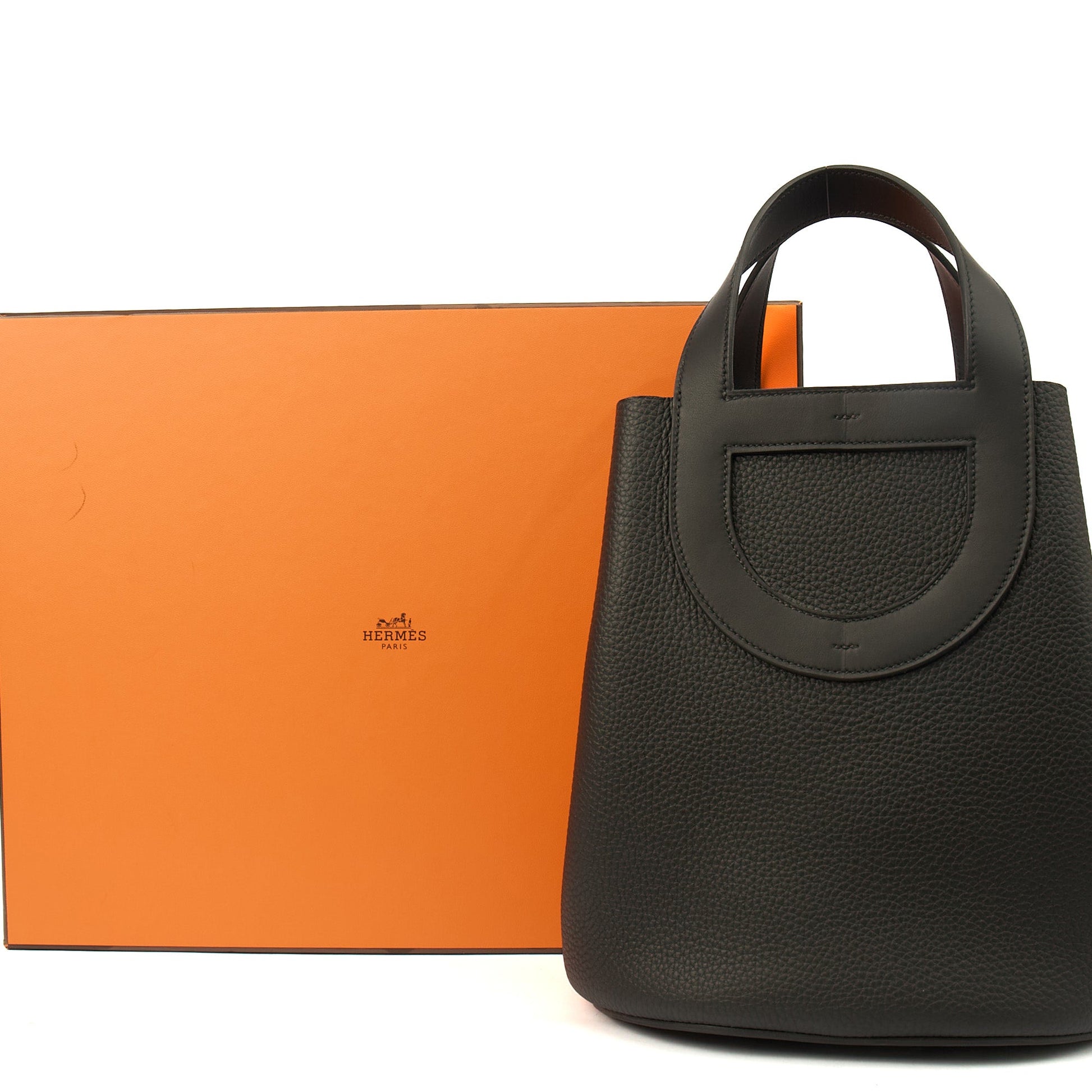 Hermes Tote In The Loop in Black, Togo Leather — Alternate View 9