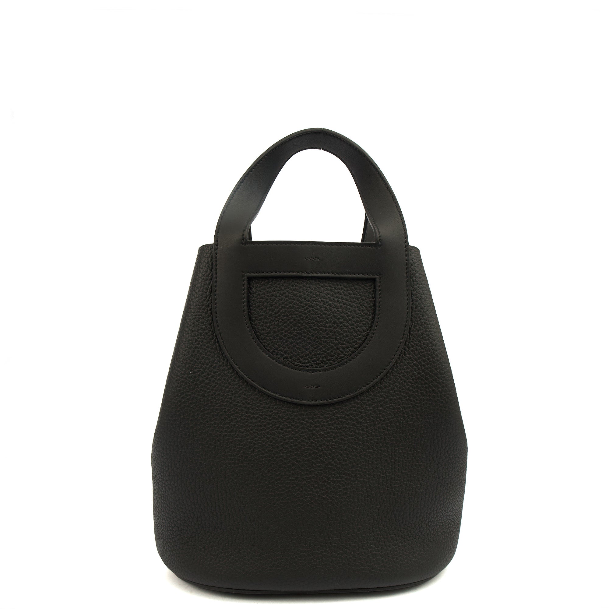 Hermes Tote In The Loop in Black, Togo Leather — Back View