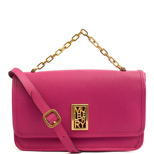 Mulberry Shoulder Bag Sadie in Pink, Leather — Front View