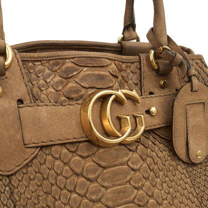 Gucci Tote GG Running Tote in Brown, Python Leather — Alternate View 12