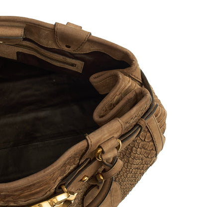 Gucci Tote GG Running Tote in Brown, Python Leather — Alternate View 11