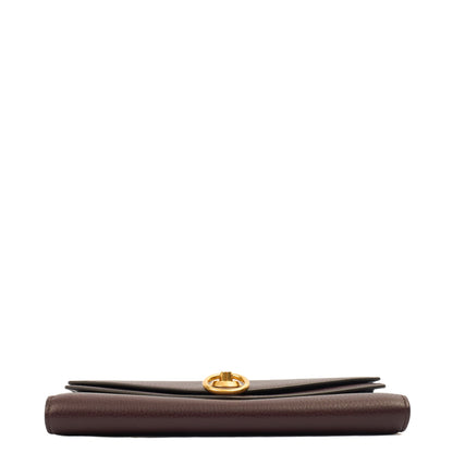 Mulberry Purse Wallet in Oxblood, Leather — Detail View