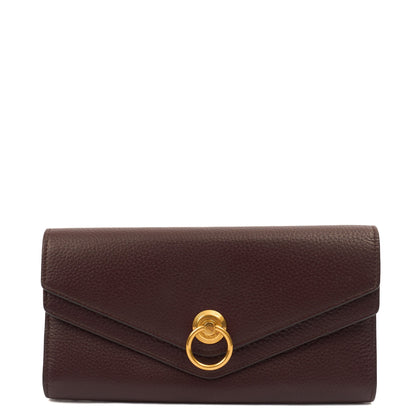 Mulberry Purse Wallet in Oxblood, Leather — Front View