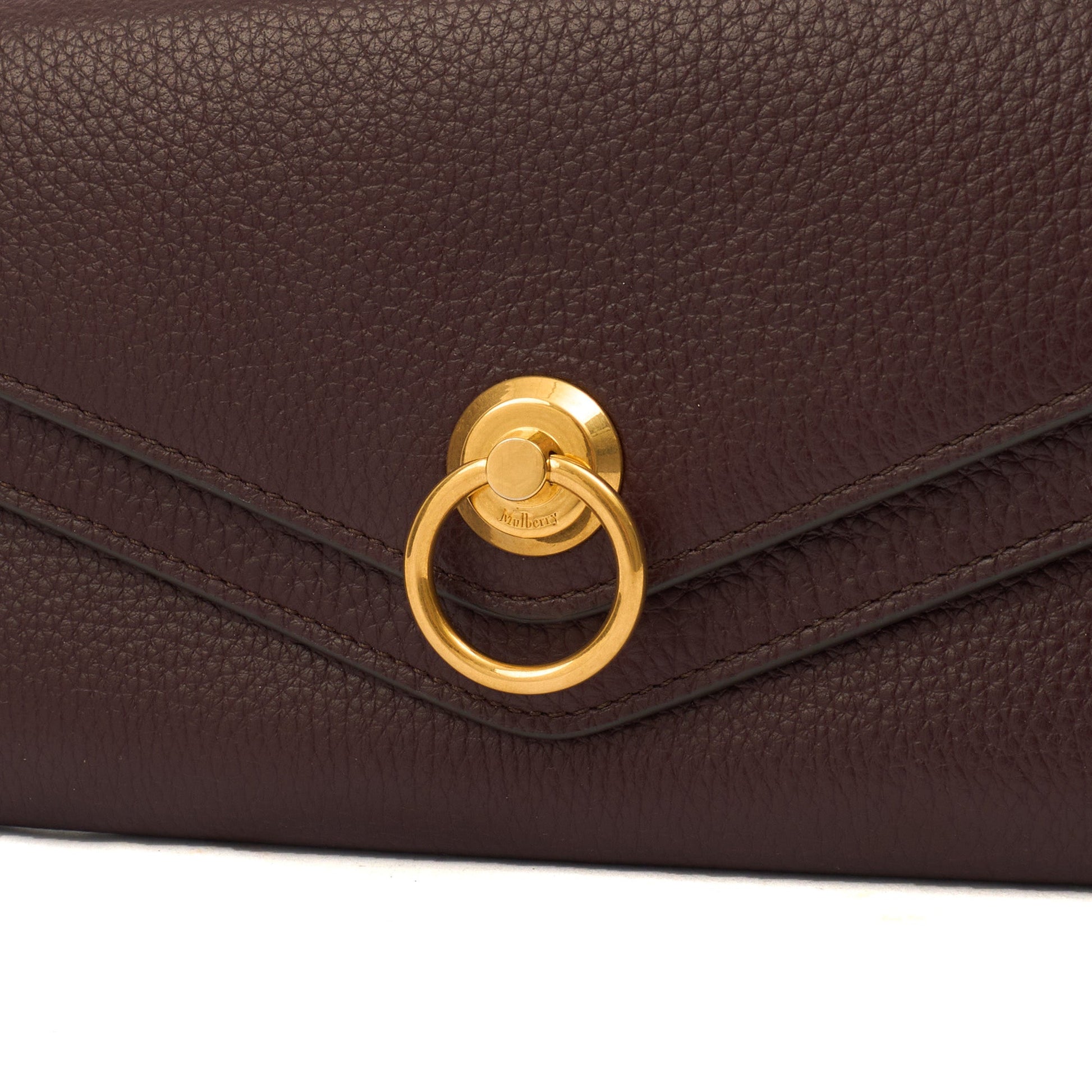 Mulberry Purse Wallet in Oxblood, Leather — Lifestyle View