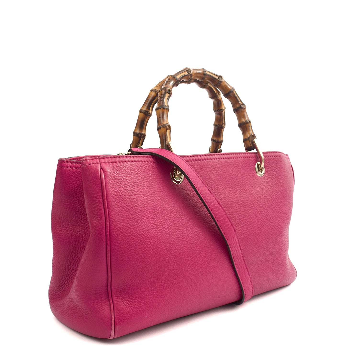 Gucci Tote Bamboo Shopper  in Pink, Leather — Alternate View 8