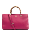 Gucci Tote Bamboo Shopper  in Pink, Leather — Front View