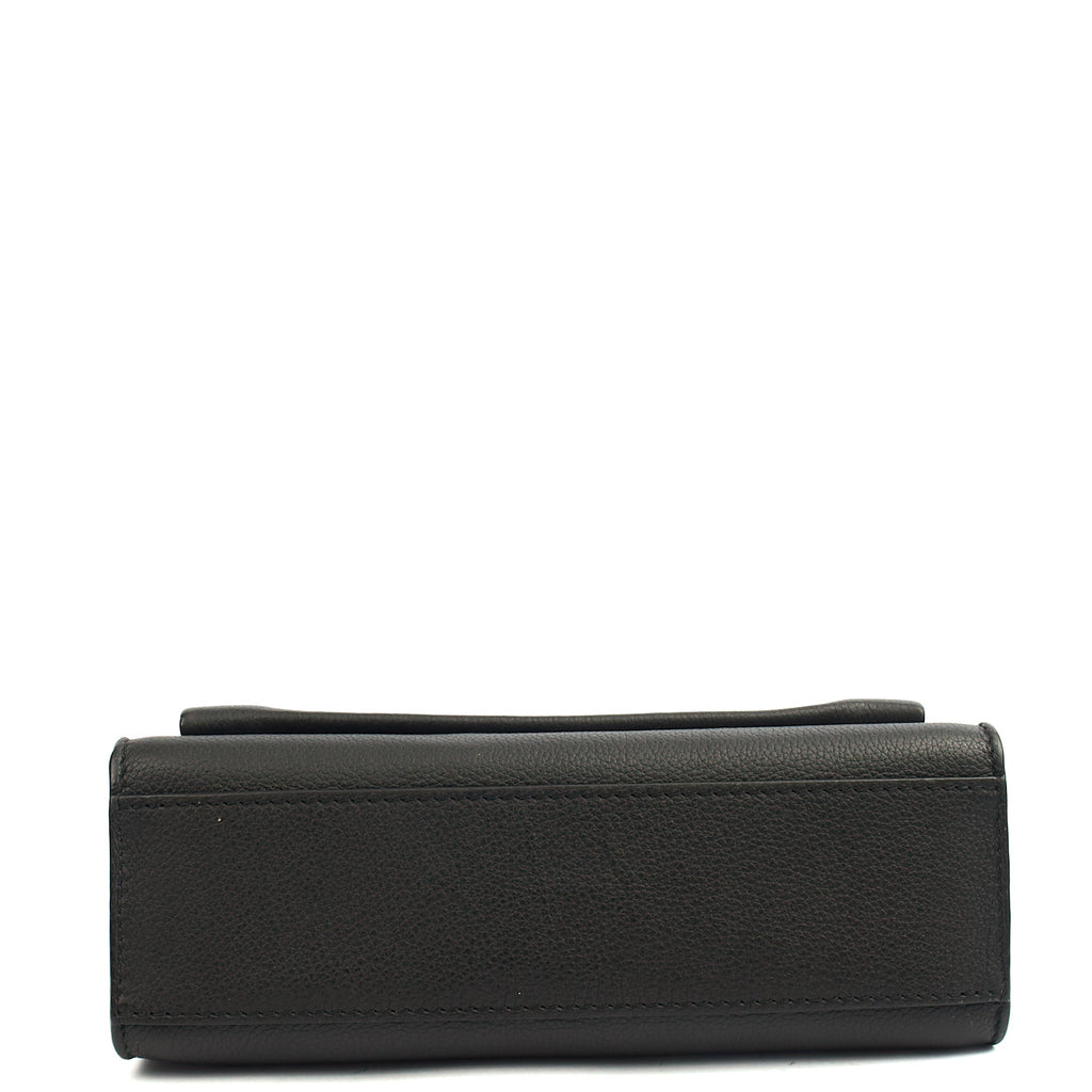 Louis Vuitton Shoulder Bag Mylockme Chain Bag in Black, Calfskin Leather — Top View