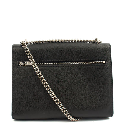 Louis Vuitton Shoulder Bag Mylockme Chain Bag in Black, Calfskin Leather — Back View
