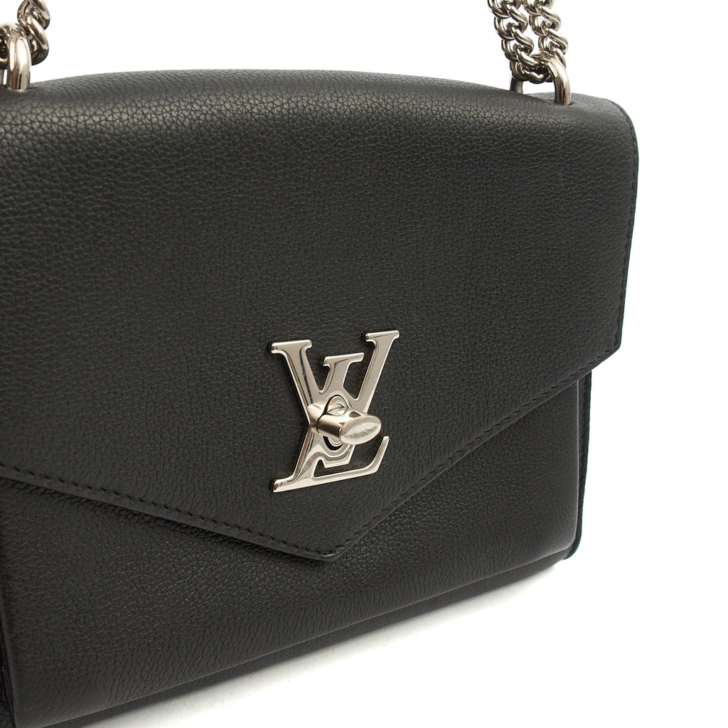 Louis Vuitton Shoulder Bag Mylockme Chain Bag in Black, Calfskin Leather — Lifestyle View