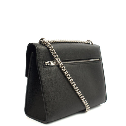Louis Vuitton Shoulder Bag Mylockme Chain Bag in Black, Calfskin Leather — Side View