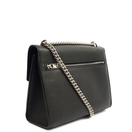 Louis Vuitton Shoulder Bag Mylockme Chain Bag in Black, Calfskin Leather — Side View
