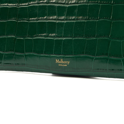 Mulberry Clutch Studded Pouch in Jungle Green, Exotic Effect Leather — Lifestyle View
