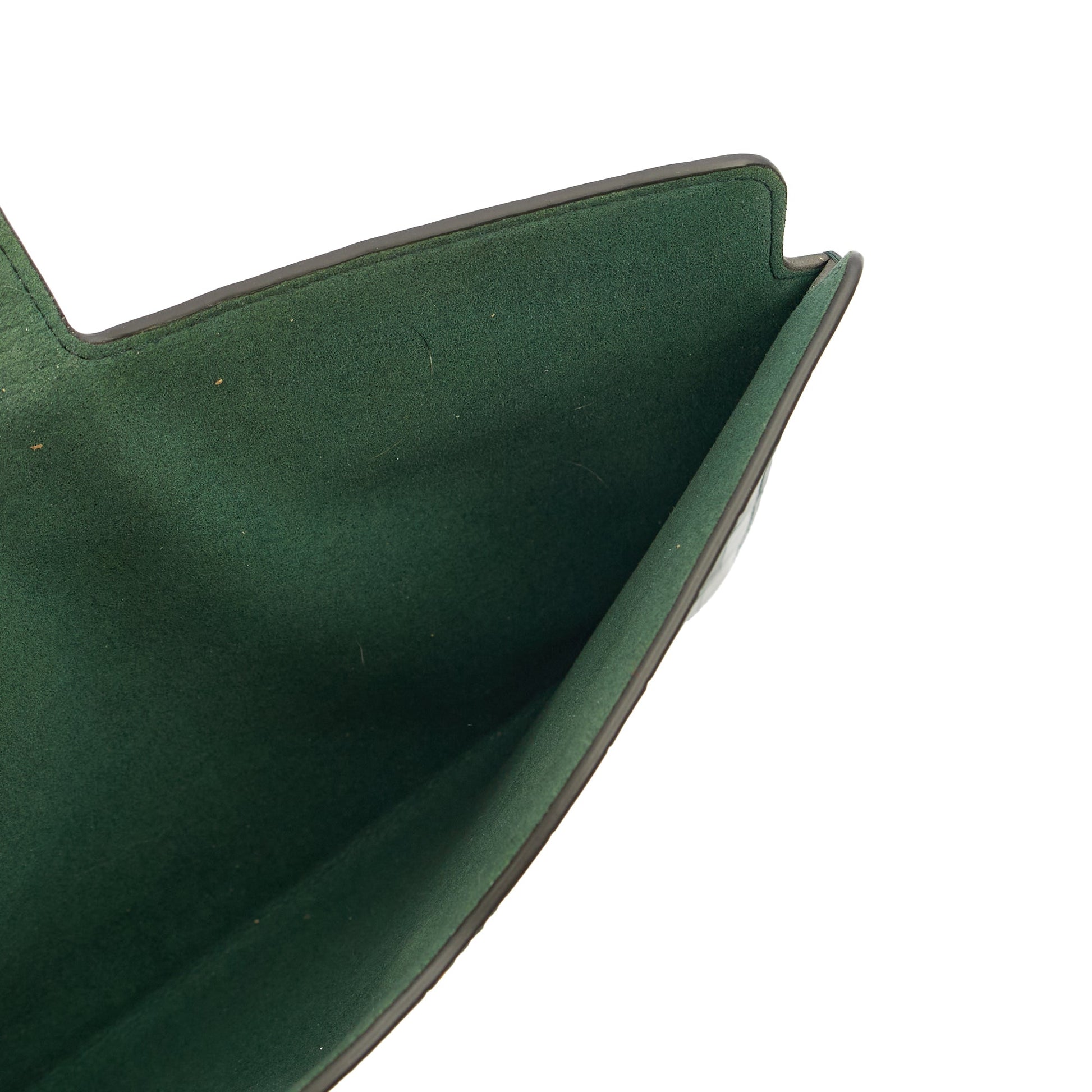 Mulberry Clutch Studded Pouch in Jungle Green, Exotic Effect Leather — Detail View