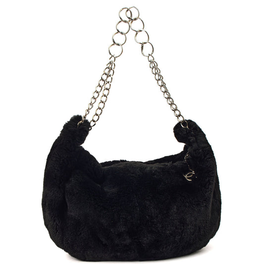 Chanel Shoulder Bag Shoulder Bag in Black, Exotic — Front View