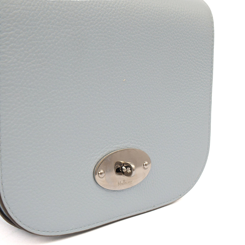 Mulberry Cross Body Darley Shoulder Bag - Small  in Poplin Blue, Calfskin Leather — Side View
