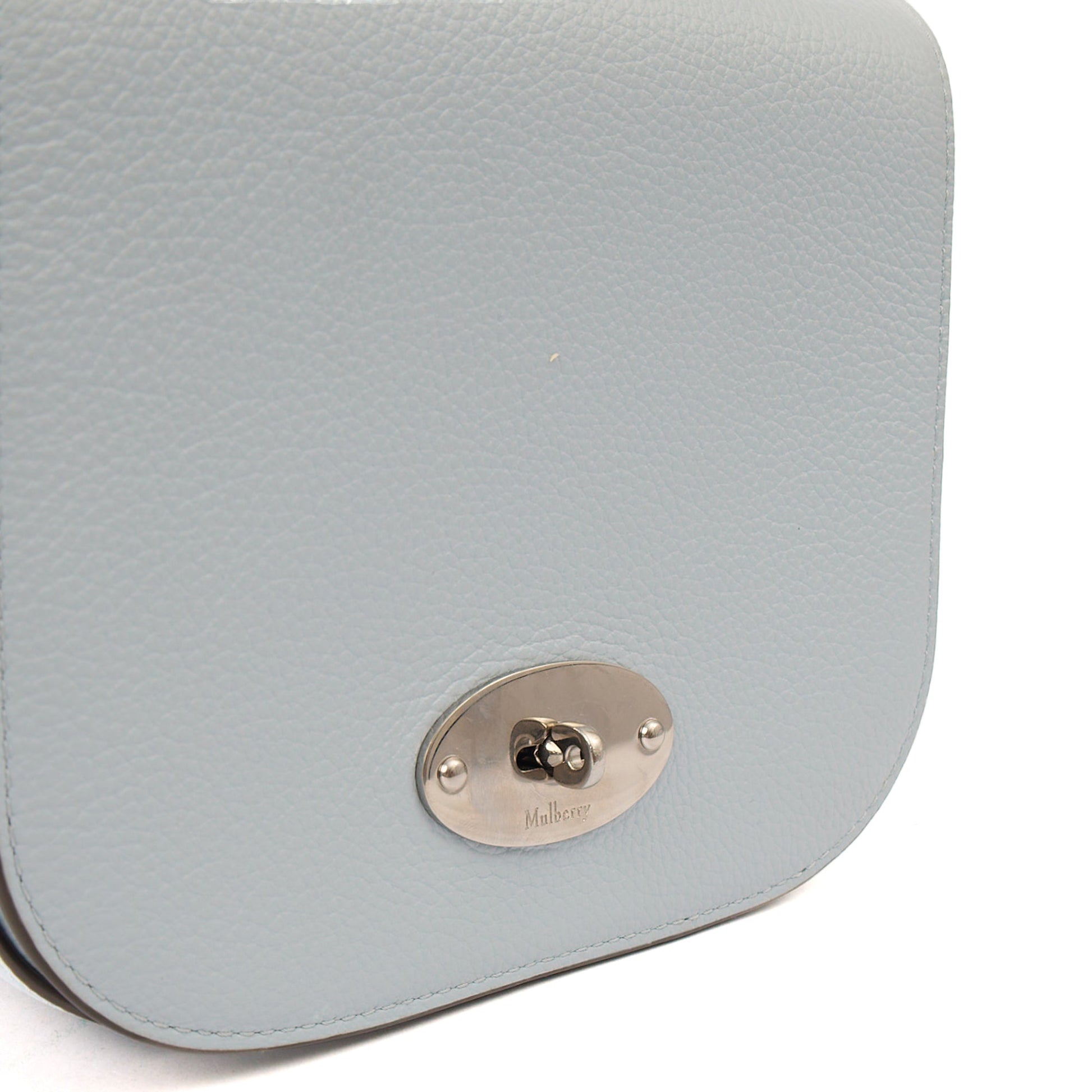 Mulberry Cross Body Darley Shoulder Bag - Small  in Poplin Blue, Calfskin Leather — Side View