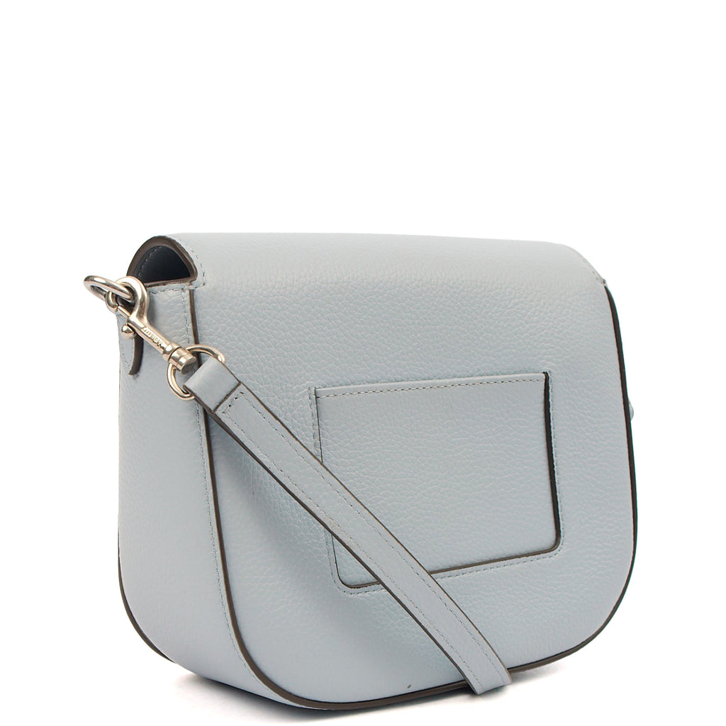 Mulberry Cross Body Darley Shoulder Bag - Small  in Poplin Blue, Calfskin Leather — Back View