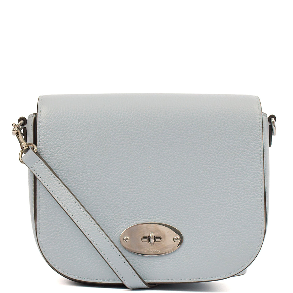 Mulberry Cross Body Darley Shoulder Bag - Small  in Poplin Blue, Calfskin Leather — Front View