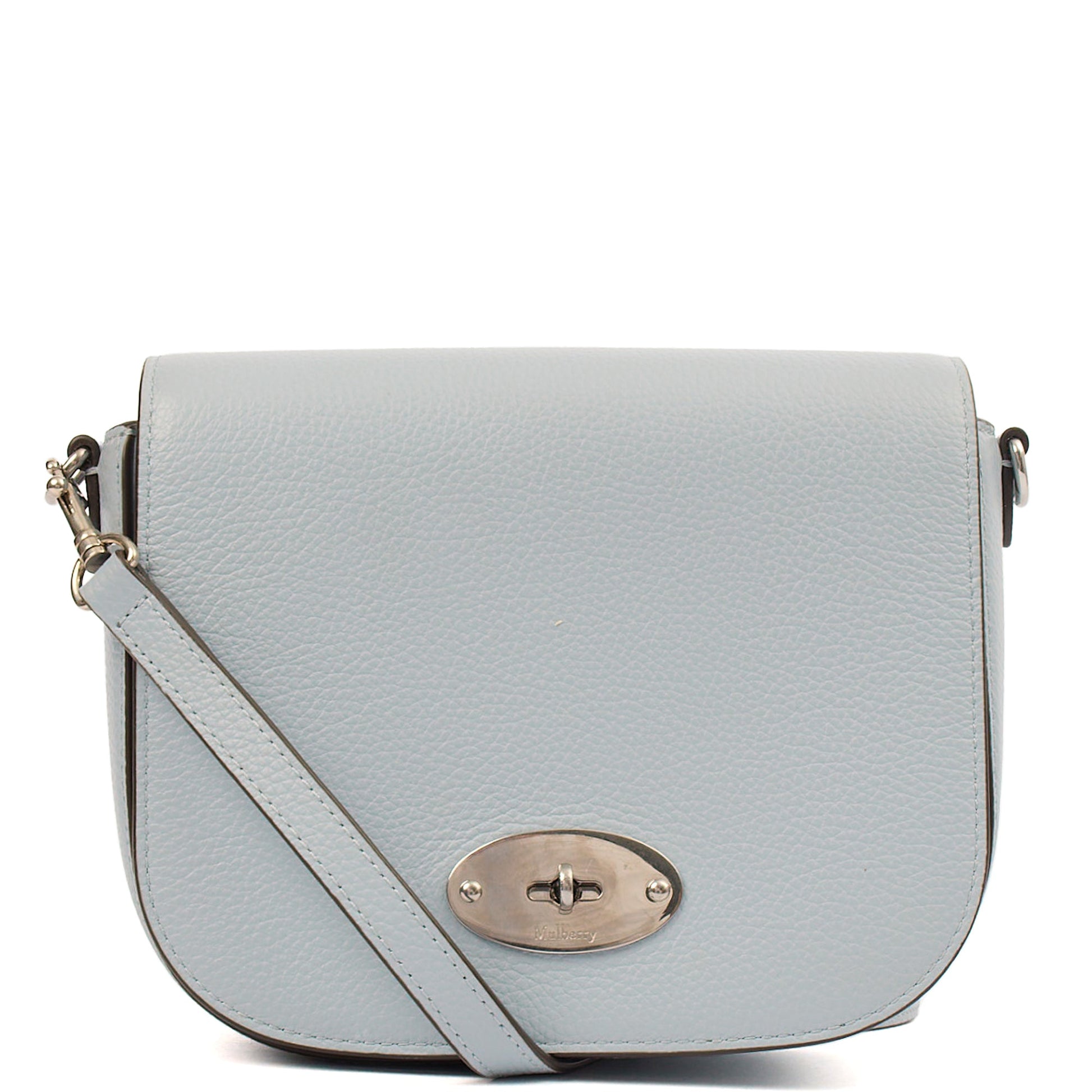 Mulberry Cross Body Darley Shoulder Bag - Small  in Poplin Blue, Calfskin Leather — Front View