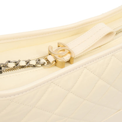 Chanel Shoulder Bag Gabrielle Hobo - Large in Cream, Leather — Side View