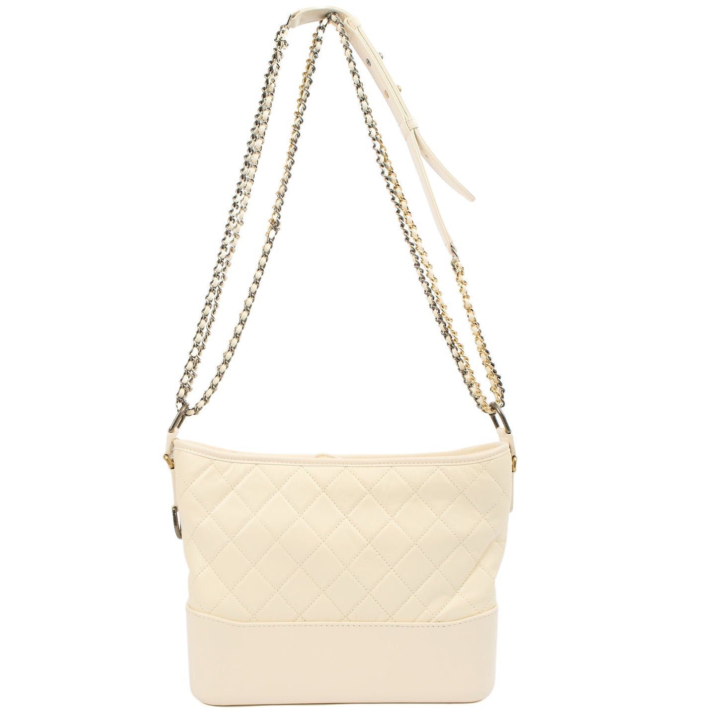 Chanel Shoulder Bag Gabrielle Hobo - Large in Cream, Leather — Detail View