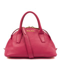 Miu Miu Shoulder Bag Bowling Bag - Small in Pink, Leather — Front View